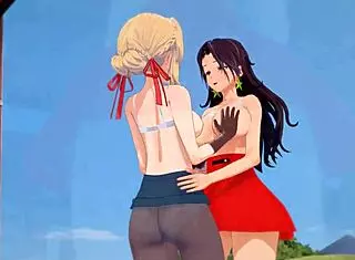 Violet Evergarden and Cattleya Baudelaire Lesbian Play