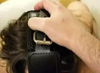 Deepthroat blowjob with mask on is so intense