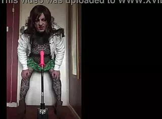 bisexual crossdresser prefers real cock over machine in filming session part 30
