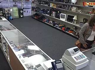 Glasses-Wearing Brunette Gets Boned with Big Cock at Pawnshop