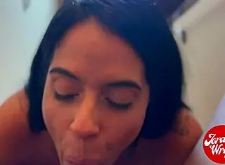 Latina Takes Big Black Cock Creampie in Kitchen