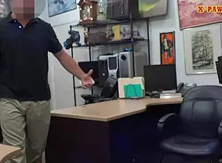 Glasses-Wearing Brunette Gets Boned with Big Cock at Pawnshop