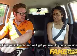 Kira Noir craves a cock creampie while fake driving 😏