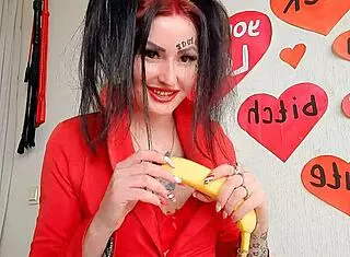 Want a saliva cocktail with bananas and strawberries on my cock, dirty boy?