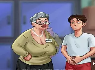 summertimesaga hentai babe masturbates and creampies