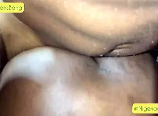 Nigerian horny girl intensely fucked by muscular friend.