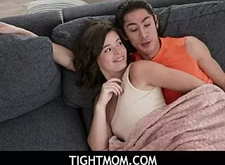 Dharma Jones Sneaks Under Blanket And Sucks Huge Cock!