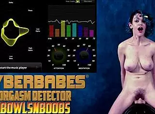 Watch this sybian orgasm clip with natural tits!