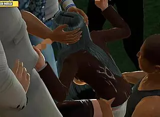 Babe deepthroats monster cock in hentai 3d revenge of the gangsters ep05