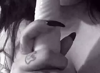 Latina with Pierced Nipples Enjoys Wet Titty Teasing