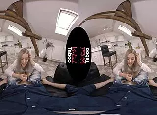 eva elfie in virtual taboo pov blowjob with natural tits and handjob, wanna see?