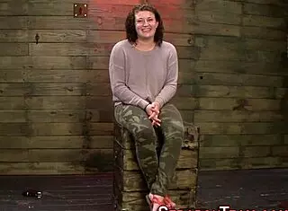 Femdom Binds Lesbian Slave with Toys