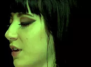 Alt brunette dom pegs tied man