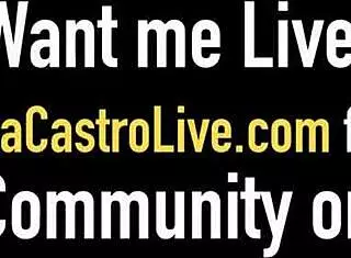 Angelina Castro blows cock and takes cum for her skin care routine.