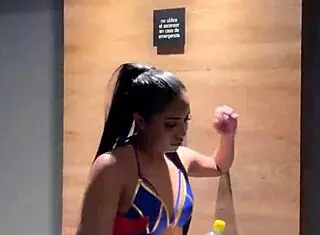 Colombian teen 18+ amateur performs pov blowjob on big ass, then gets doggystyle fucked on balcony in homemade hardcore scene