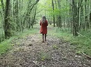 Female slave in forest on August 1, 2023