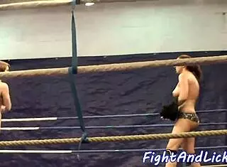 Naked Babes Keep Wrestling!