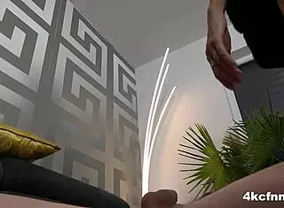 teasing a hard cock fully clothed with my hand