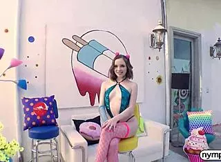 Nympho Aliya Brynn OPENS UP Her Holes