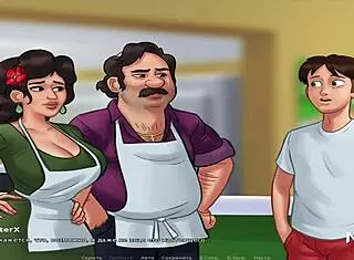 Intense uncensored masturbation in summertime saga scene