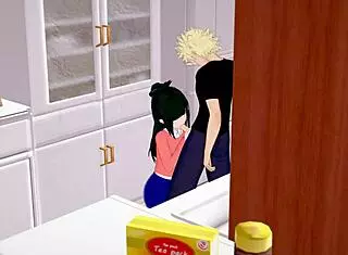 My Hero Academia Katsuki Bakugo Helps Slim Inko Midoriya Feel Young Again