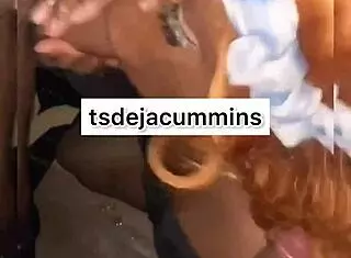 i can't believe i'm sucking teanna trump's big cock so deep, and she cums all over me like a slut