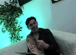 Sexy Milf Surprised By Two Hard Dongs On Sofa