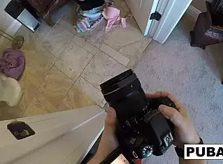 busty brett rossi teases with big tits in motel