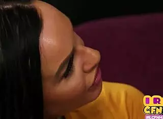 dirtytalking clothed babes jerking cock in cfnm 3some