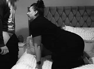 Night camera captures cuckold husband watching wife get creampied and facialed by hubby