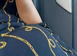 real public handjob with red nails in car, cum everywhere! 🚗💦
