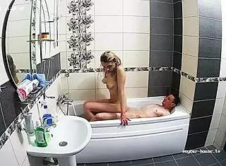 Hot Couple Pounds Hard In Bathroom!