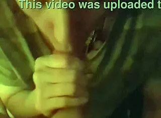 Two women perform double blowjob on monster cock