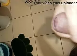 bondage on penis with extreme veins leads to huge ejaculation of eight jets