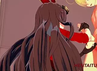 Genshin Impact Hentai: Amber Gets Handjob, Blowjob, Boobjob, Fucked With Cum In Mouth And Pussy