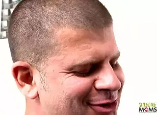 Oh, naughty brunette milf gets her trimmed pussy stuffed!