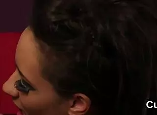 Nasty idol sucks all the jizz in blowbang facial 😈