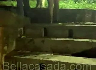 Bella Casada Bends Over For 10 Guys In Public