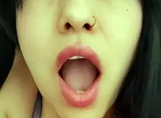 hot latina calls neighbor on video and starts groping her natural tits while masturbating her pussy to orgasm in close up