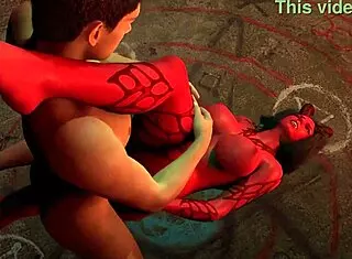 Another Successful Summoning In 3D Hentai Anime Featuring Natural Tits And Intense Monster Fucking