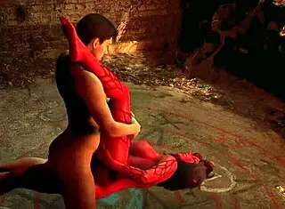 Another Successful Summoning In 3D Hentai Anime Featuring Natural Tits And Intense Monster Fucking