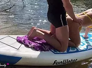 Beautiful sunny day for fucking stepsister by the river!