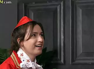 Clothed Stewardesses Perform Group Blowjobs And Handjobs On Lucky Man.