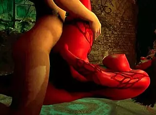 Another Successful Summoning In 3D Hentai Anime Featuring Natural Tits And Intense Monster Fucking