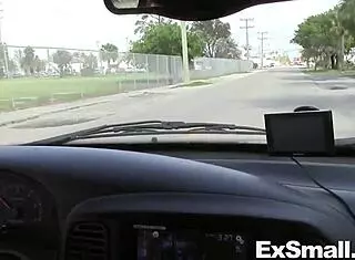 Petite teen sucks cock and gets fucked!