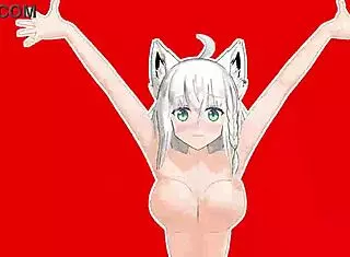 Hololive characters engage in a workout routine in this 3D animation