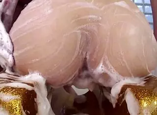 Busty Miina Kannos gets her body cared for