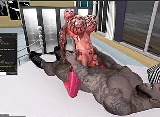 harvey jay and friend get railed in lesbian foursome with cumshot