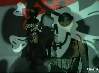 Christy mack, the tattooed brunette pornstar, masturbates nude in her pirate costume, exposing her big tits and ass