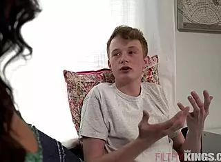 Milf Bent Over in Doggystyle Fuck with Her Step-Son!